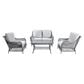 Gathercraft Essen 4-Piece Chat Set in Gray, , large