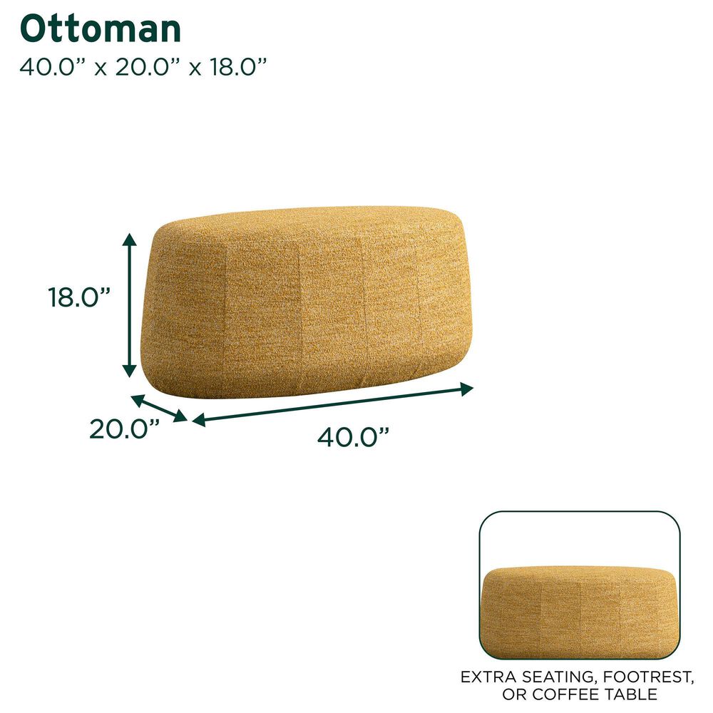 Lifestyle Solutions Kayden Ottoman in Mustard, , large