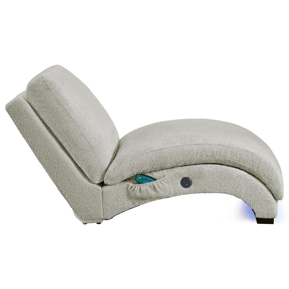 Mayberry Hill Nori Chaise with Heat Massage in Glam Fog, , large