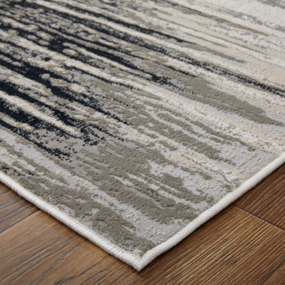 Feizy Micah 39LRF 8&#39; x 10&#39; Black and Silver Area Rug, , large