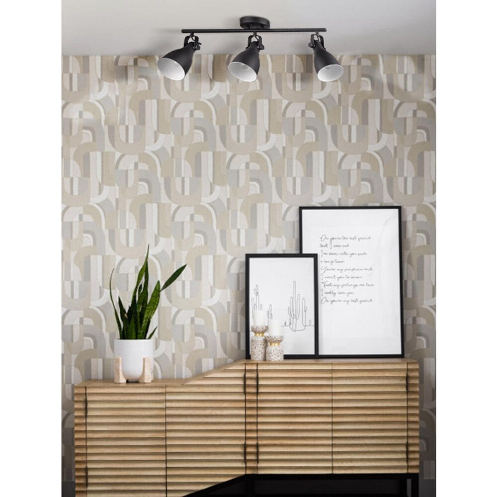 Claxy LIghting 3-Light Tracking Wall Sconce in Black, , large