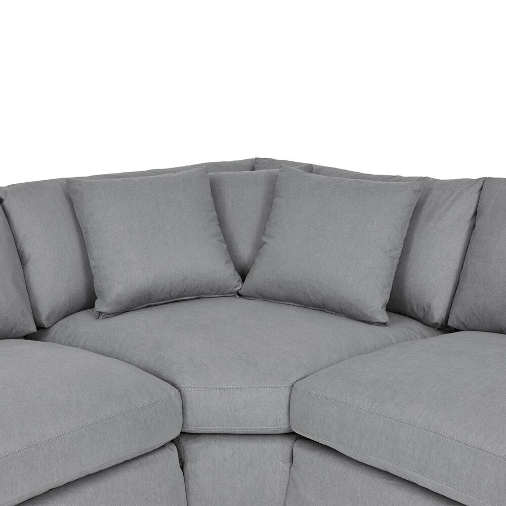 Blue River Ciara 3-Piece Stationary Sectional Sofa in Slate Gray, , large