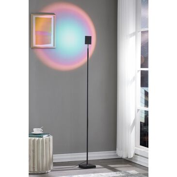 Anthony California 63" Projection Lamp with Blue and Purple LED Bulb in Black, , large
