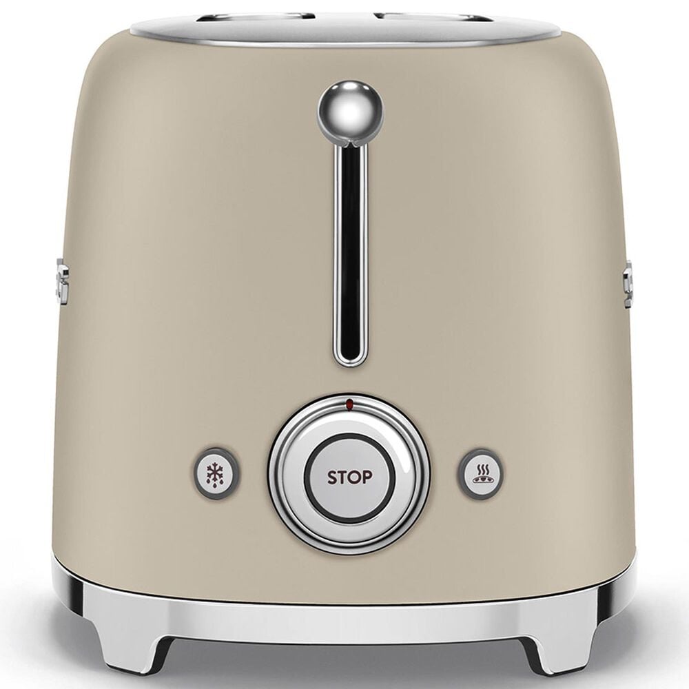 SMEG Retro-Style 2-Slice Toaster in Matte Moonlight and Polished Chrome, , large