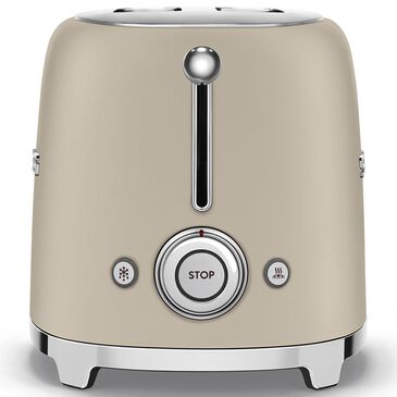 SMEG Retro-Style 2-Slice Toaster in Matte Moonlight and Polished Chrome, , large