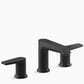 Kohler Hint Widespread Bathroom Sink Faucet in Matte Black, , large