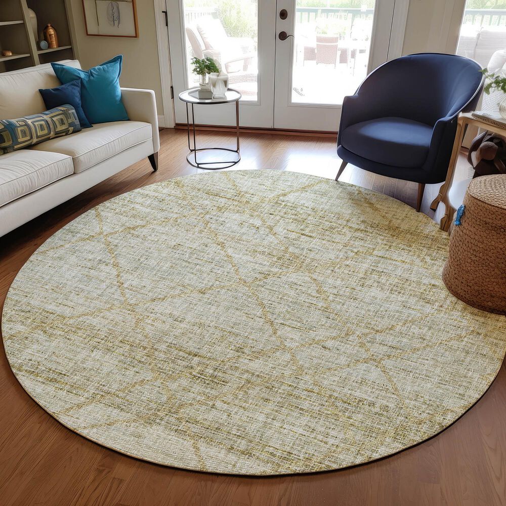Dalyn Rug Company Portico PO1 Wheat 8&#39; Round Area Rug, , large