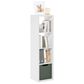 HOMLUX 4-Cube Vertical Reversible Open Back Bookshelf in White, , large