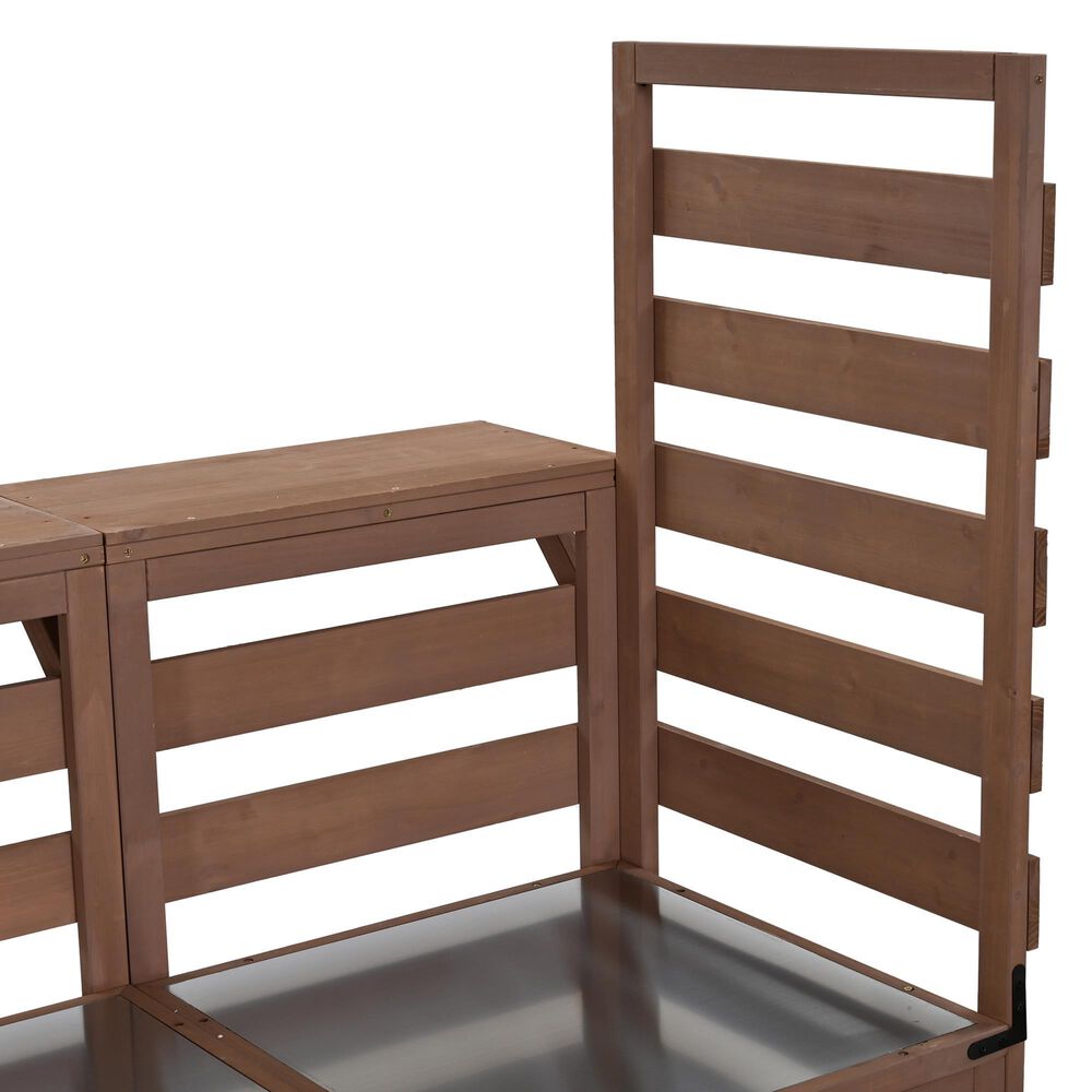 HOMLUX 62.3'' Outdoor Kitchen Island in Brown, , large