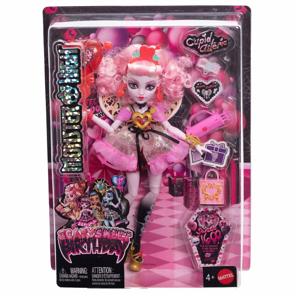 Monster High Cupid Asteria Scary Sweet Birthday Doll in Red, , large