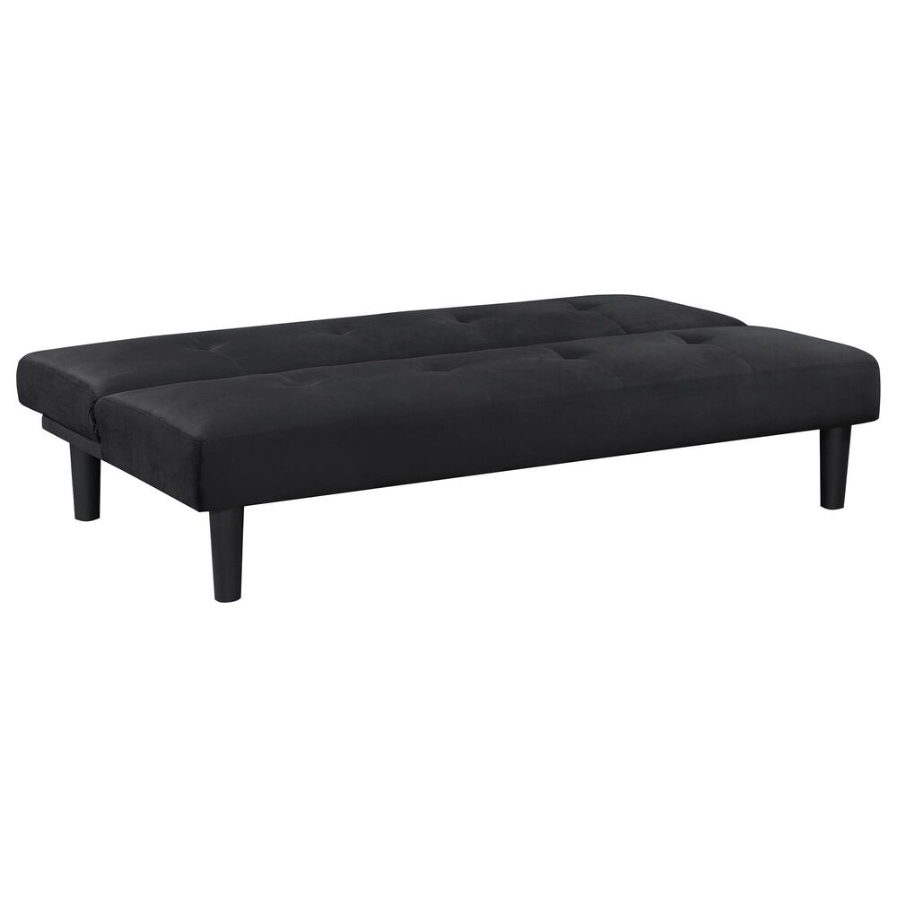 Pacific Landing Stanford Push Back Convertible Sofa Bed in Black, , large