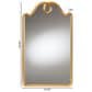 Baxton Studio Eara Wall Mirror with Decorative Top in Gold, , large