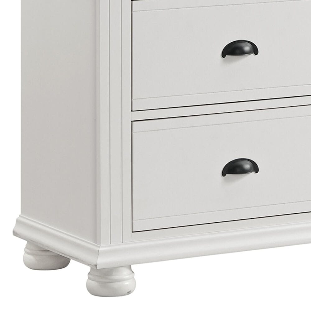 Mayberry Hill Kona 4 Piece Twin Bed Set in Distressed White, , large