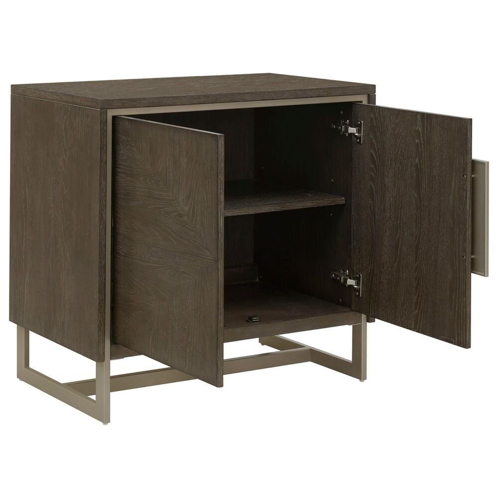 Drew and Jonathan Home Boulevard Door Chest in Dark Brown and Soft Champagne, , large