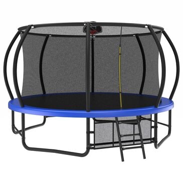 HOMLUX 14" Outdoor Trampoline in Blue, , large