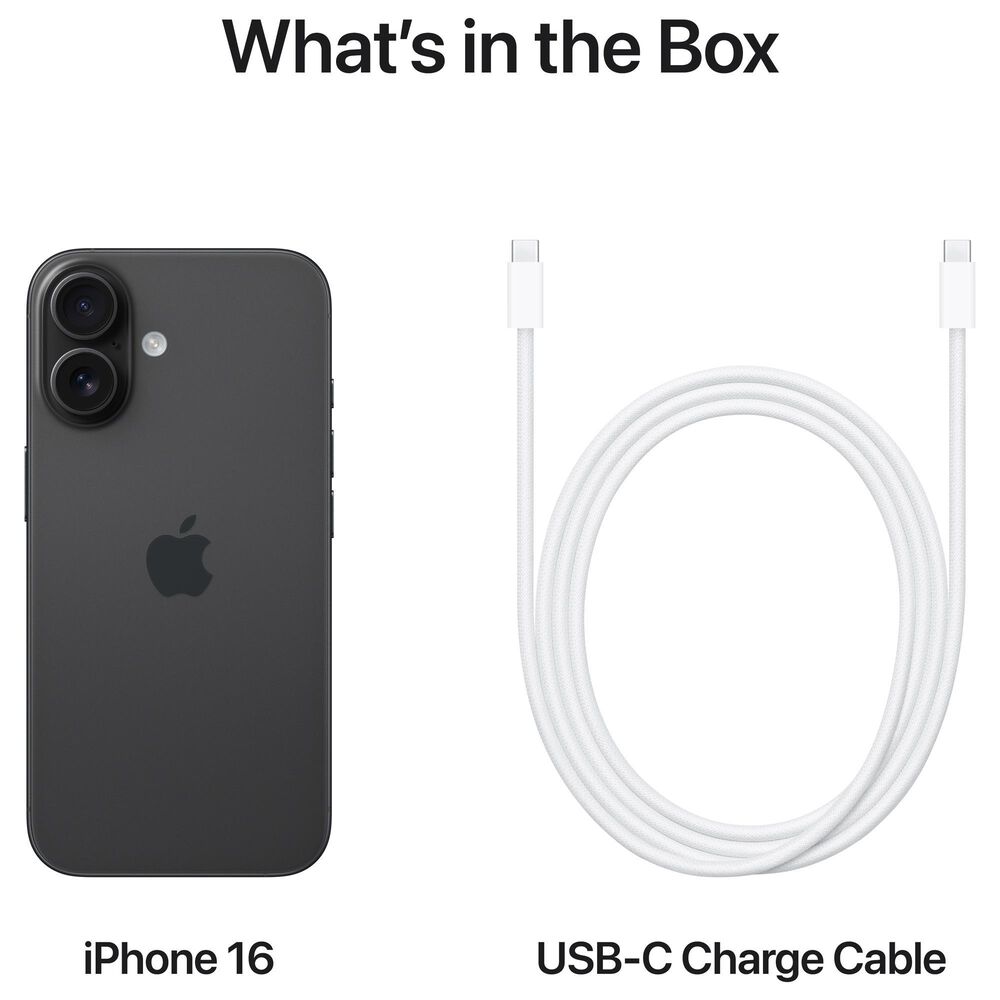 Apple iPhone 16 128GB in Black, , large