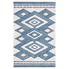 Safavieh Micro-Loop Southwestern 5ft x 8ft Ivory and Navy Area Rug