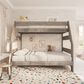 Timber Point Bunkhouse Twin over Full Bunk Bed in Driftwood Gray, , large