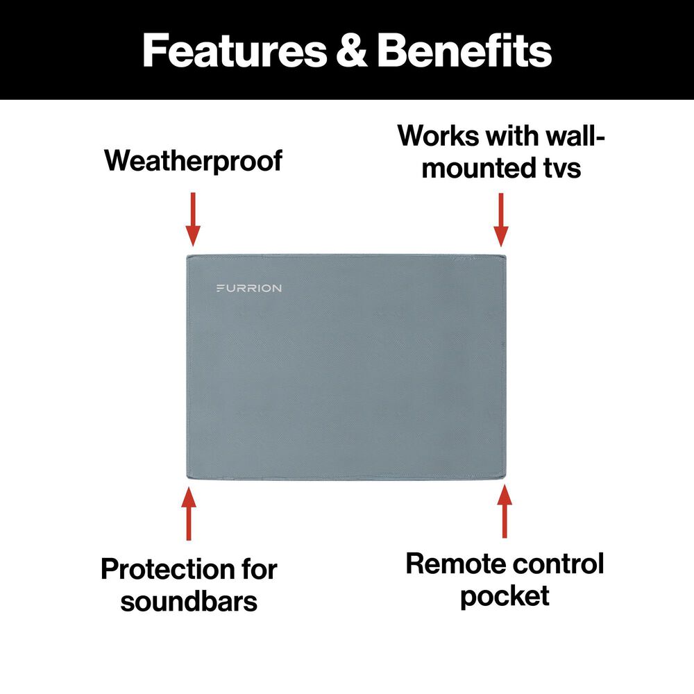 Furrion Aurora 75" Partial-Sun Premier 4K LED - Outdoor Smart TV with Weather Resistant Cover in Black, , large