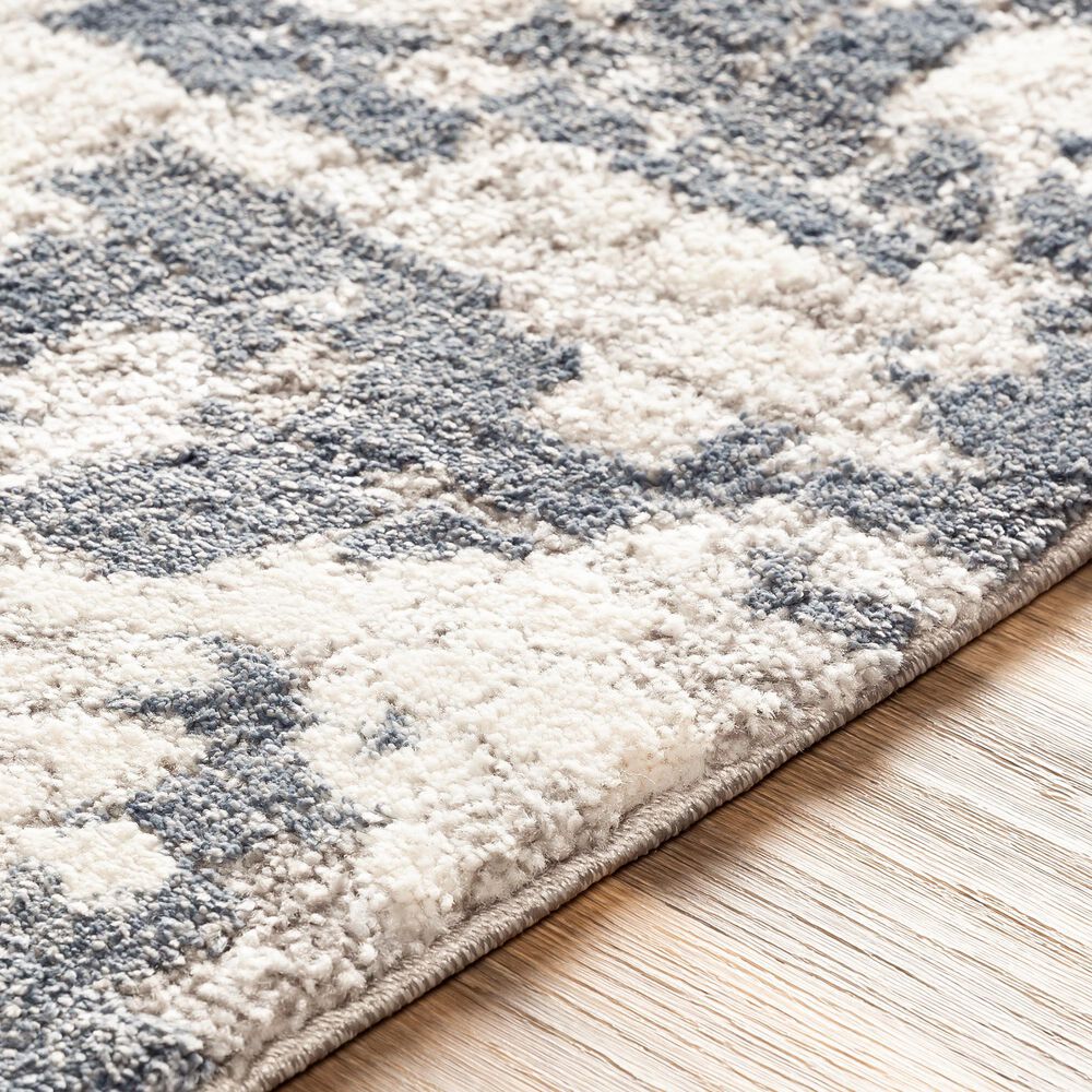 Surya Venice VNE-2300 2&#39;9&quot; x 7&#39;3&quot; Denim, Gray and Ivory Runner, , large