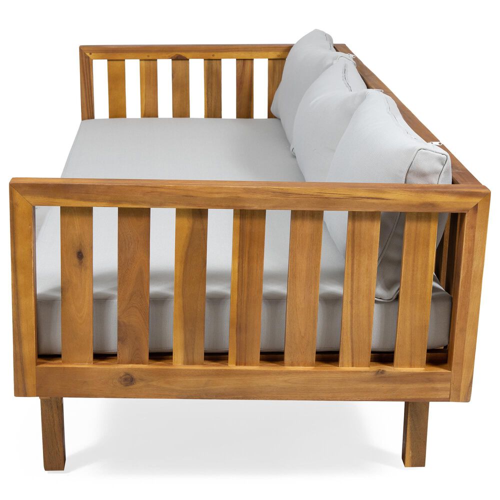 Hearth and Haven Claremont Outdoor Sofa Daybed in Beige, , large