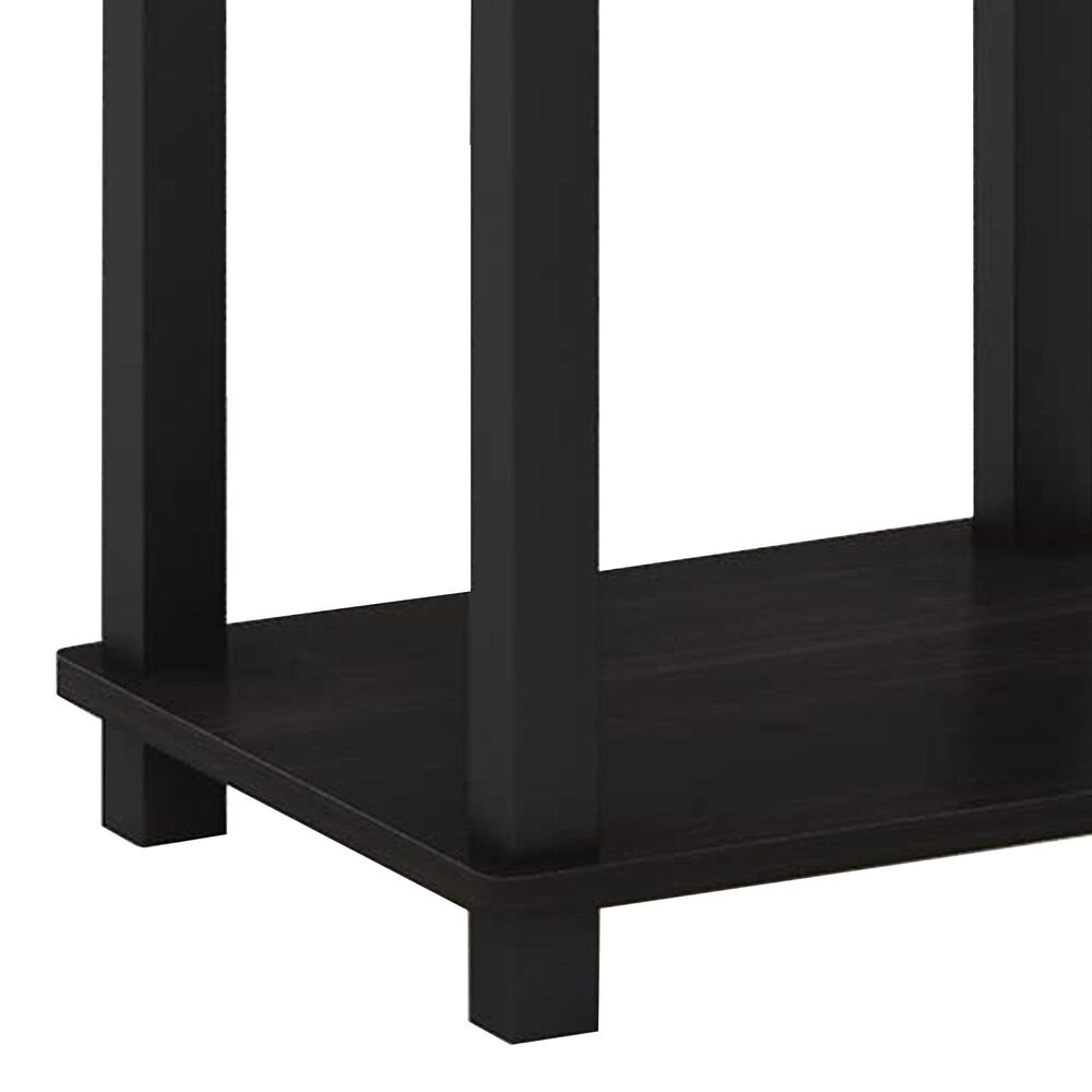 HOMLUX 2-Tier Small End Table in Espresso and Black (Set of 2), , large