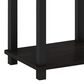 HOMLUX 2-Tier Small End Table in Espresso and Black (Set of 2), , large