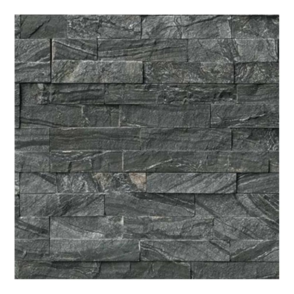 MS International Glacial Black 6" x 24" Natural Stone Tile, , large