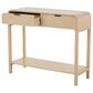 Maple and Jade 2-Drawer Console Table with Black Handles in Beige, , large