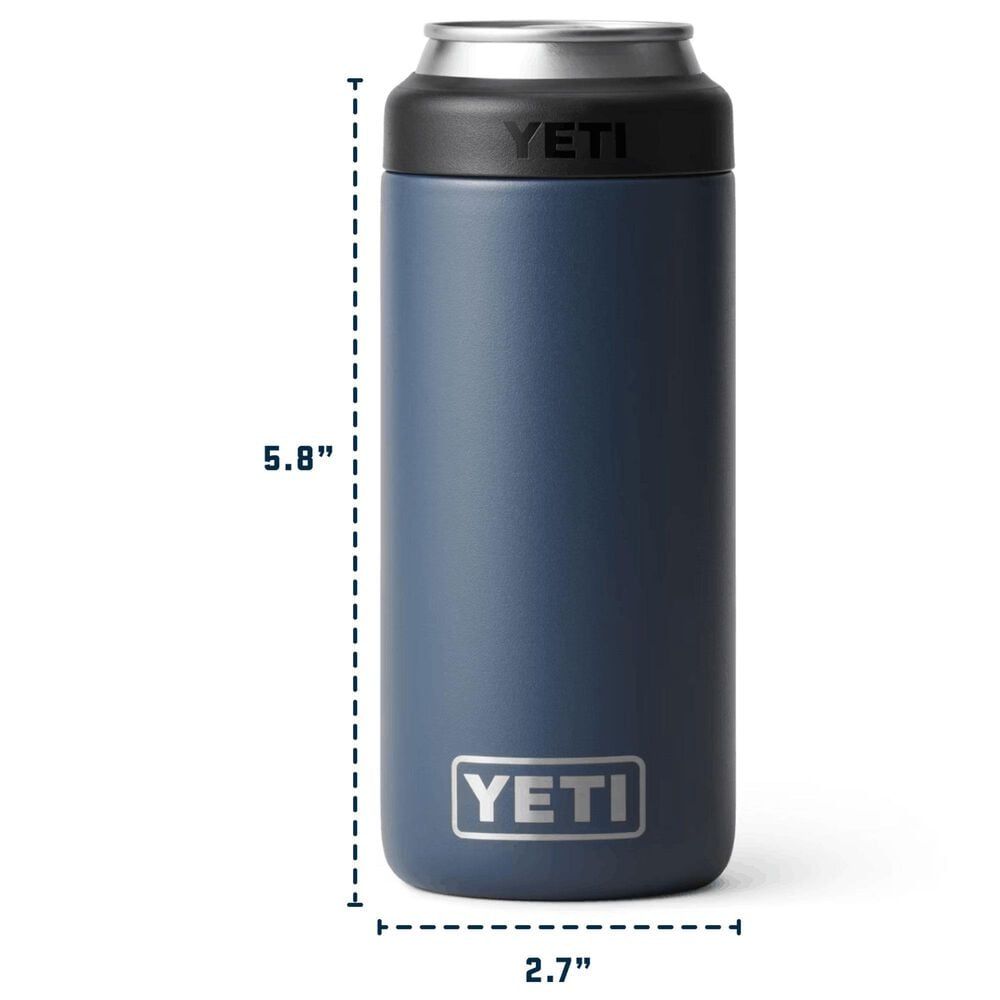 YETI Rambler 12 Oz Colster Slim Can Cooler in Black Forest Green, , large