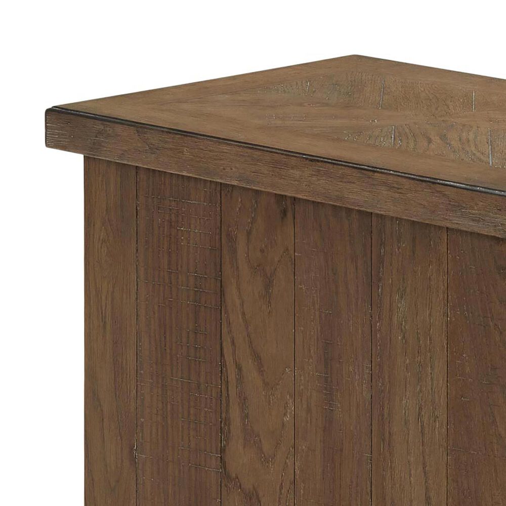 Hawthorne Furniture Landmark Chairside Table with Drawer in Weathered Oak, , large