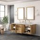 James Martin Vanities Laurent 72" Double Bathroom Vanity in Light Natural Oak with 3 cm Eternal Jasmine Pearl Silestone Top, Rectangular Sinks and FreePower Wireless Charger, , large