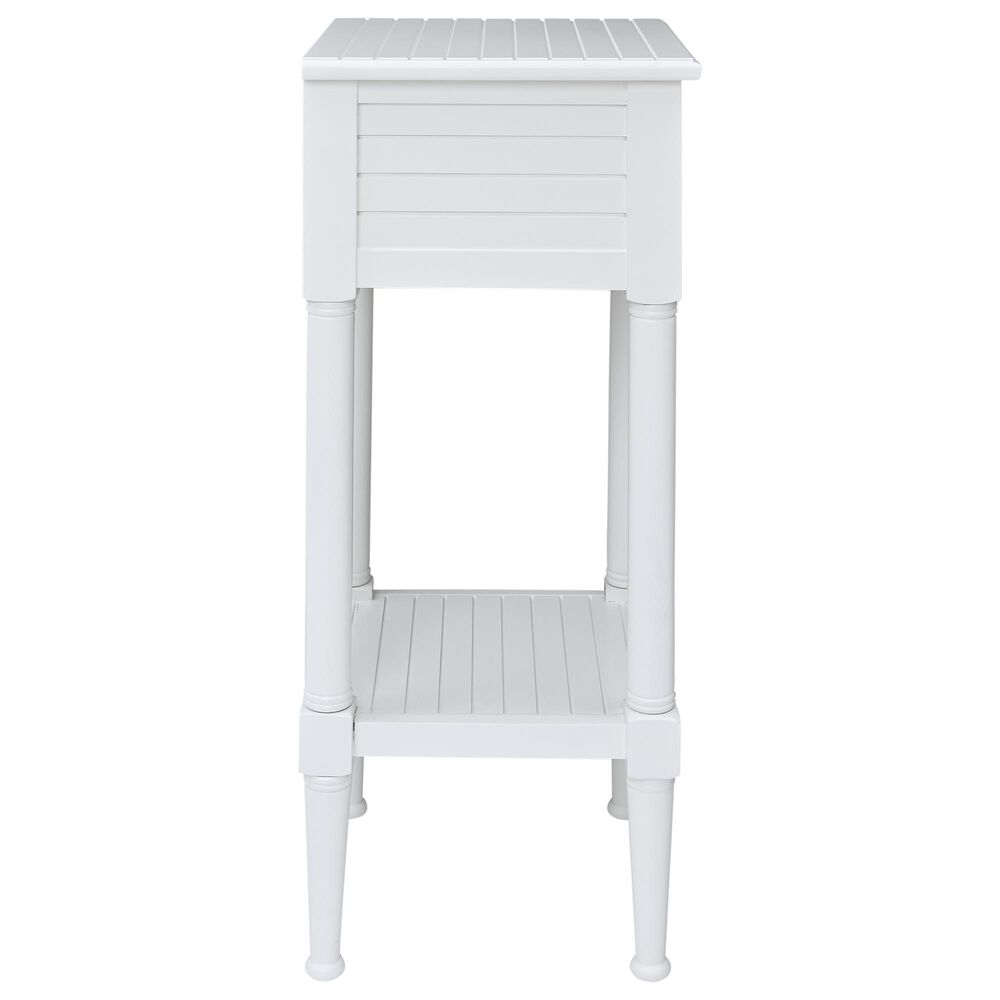 Linon Home Decor Seaboard End Table in White, , large