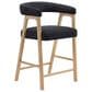 OSP Home Solid Wood Counter Stool with Black Upholstery, , large