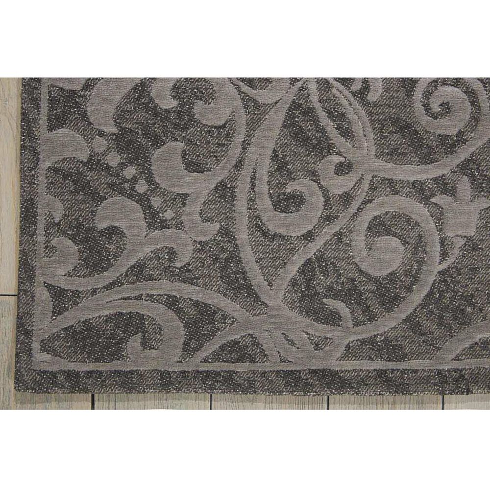 Nourison Damask DAS01 2&#39;3&quot; x 3&#39;9&quot; Grey Area Rug, , large