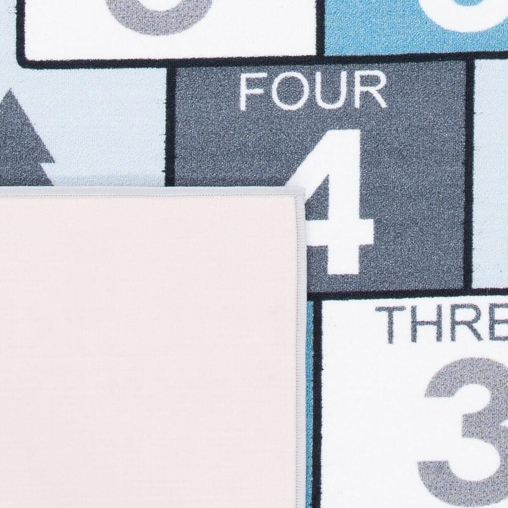 Safavieh Kids Playhouse KPH226F 4'4" x 6' Grey and Blue Rug, , large