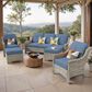 HOMLUX 5-Piece Patio Conversation Set with Two Ottomans in Denim Blue, , large