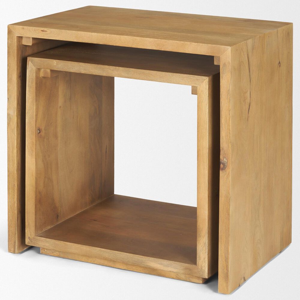 Mercana Alanna 2-Piece Nesting Accent Table Set in Brown, , large
