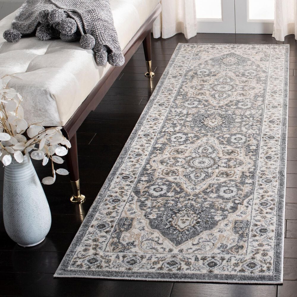 Safavieh Isabella ISA936F 2&#39;2&quot; x 7&#39; Gray and Cream Runner, , large