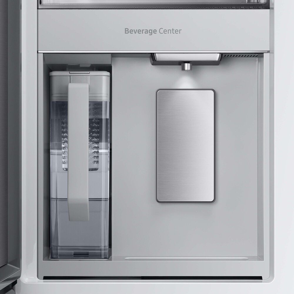 Samsung Bespoke 23 Cu. Ft. French Door Refrigerator with Beverage Center - Stainless Steel Panels Included, , large