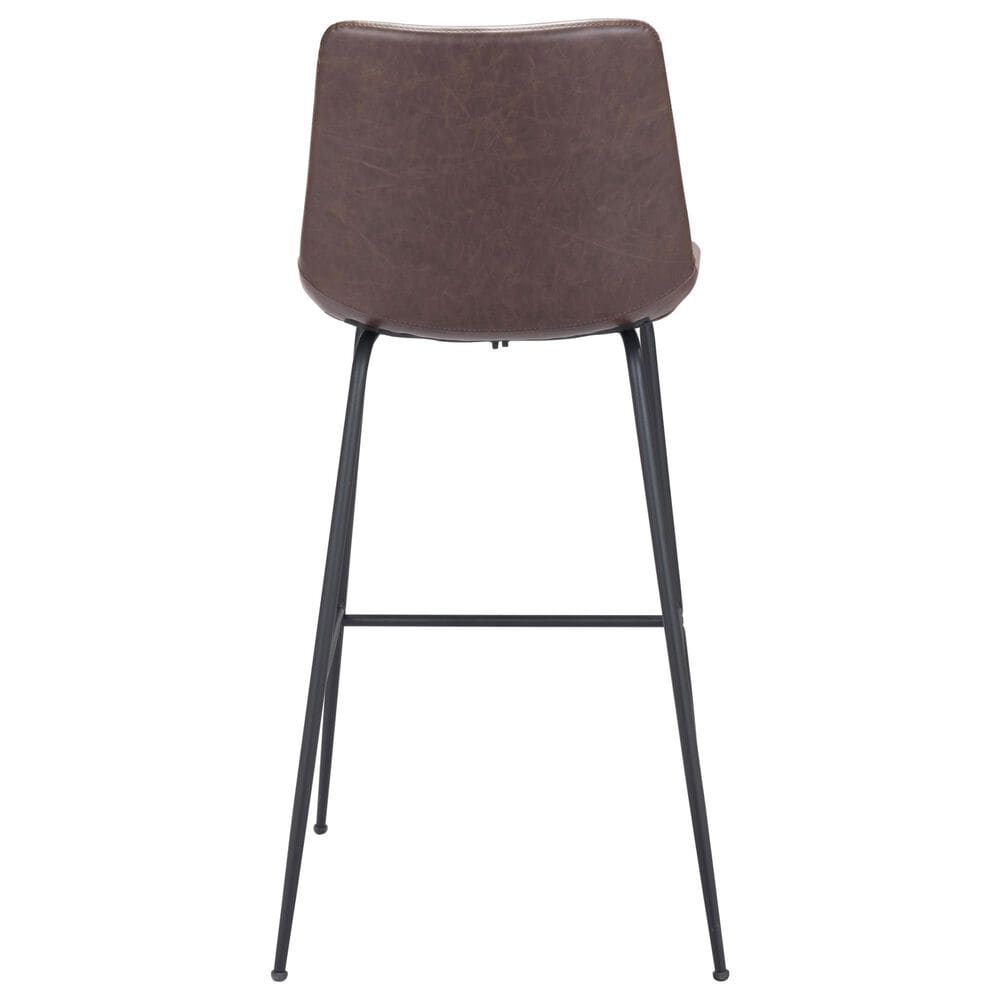 Zuo Modern Byron Barstool in Brown, , large