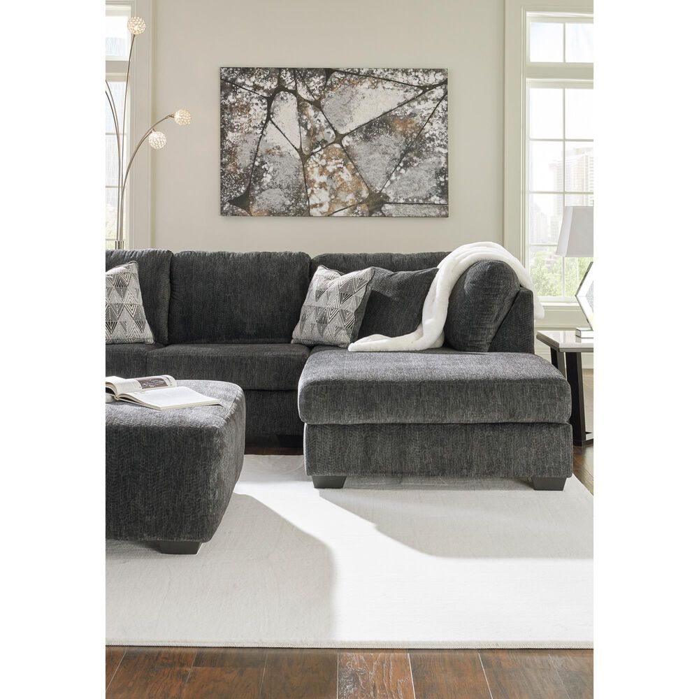 Ashley Biddeford 2-Piece Right Facing Sectional with Chaise in Shadow, , large