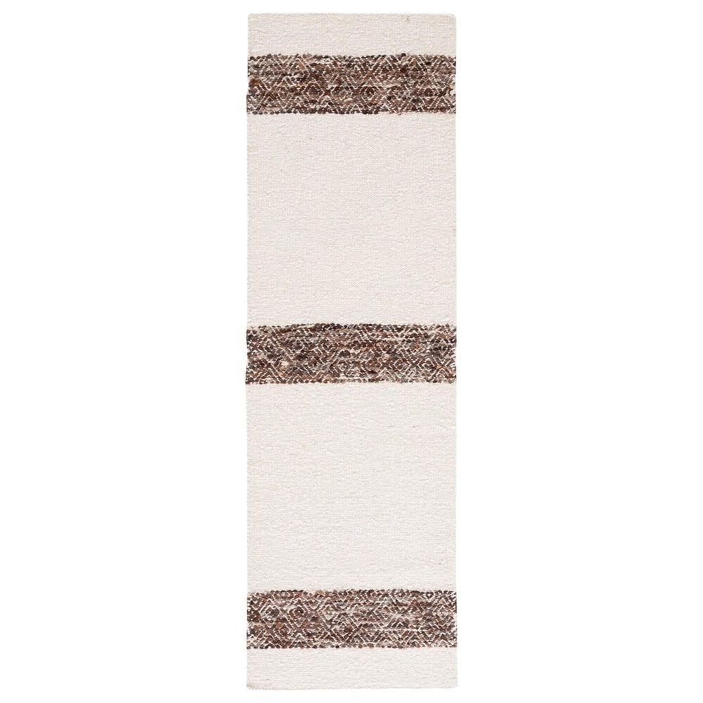 Safavieh Natura NAT321A NAT321A 2"3" x 8" Ivory and Brown Runner, , large
