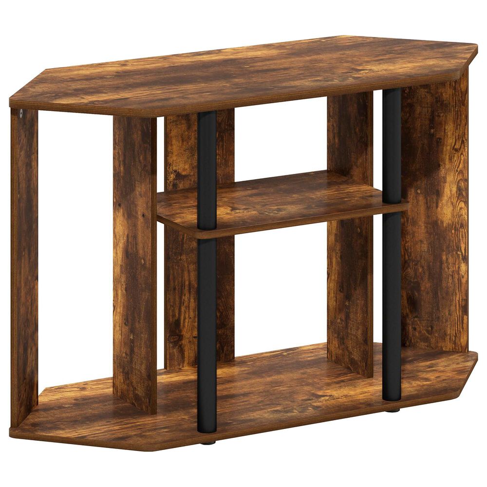 HOMLUX 39" TV Stand in Amber Pine and Black, , large