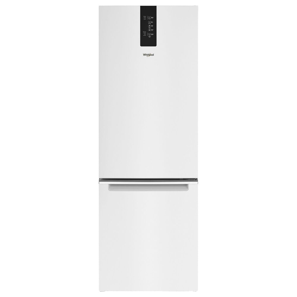Whirlpool 12.9 Cu. Ft. Counter-Depth Wide Bottom-Freezer Refrigerator in White, , large