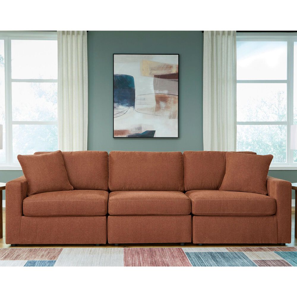 Ashley Modmax 3-Piece Stationary Sofa in Spice, , large