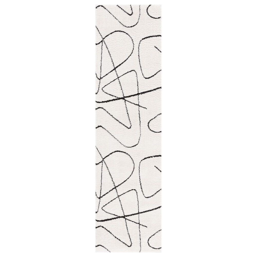 Safavieh Melody MEL120A 2"2" x 8" Ivory and Black Runner, , large