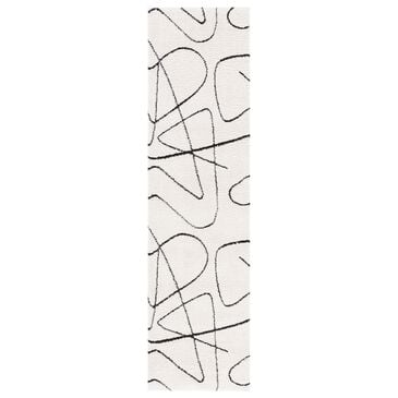 Safavieh Melody MEL120A 2"2" x 8" Ivory and Black Runner, , large