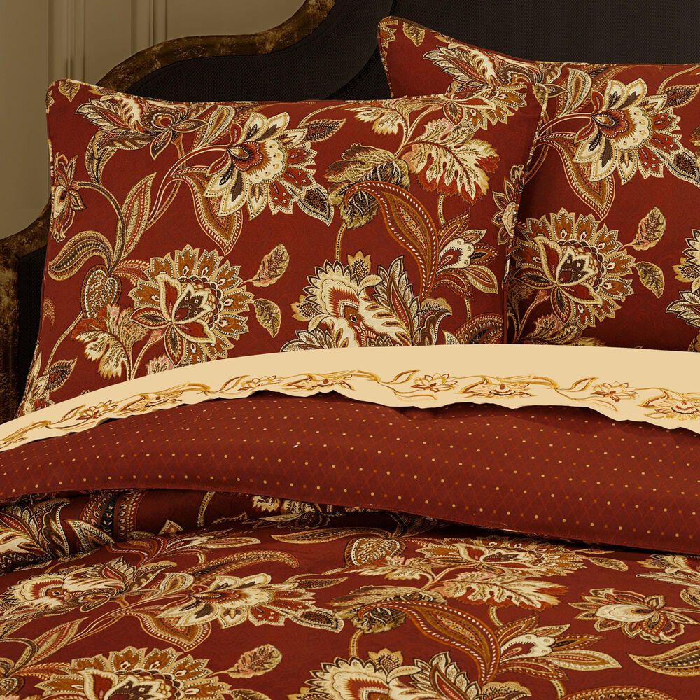 J. Queen New York Montecito 4-Piece King Comforter Set in Red, , large