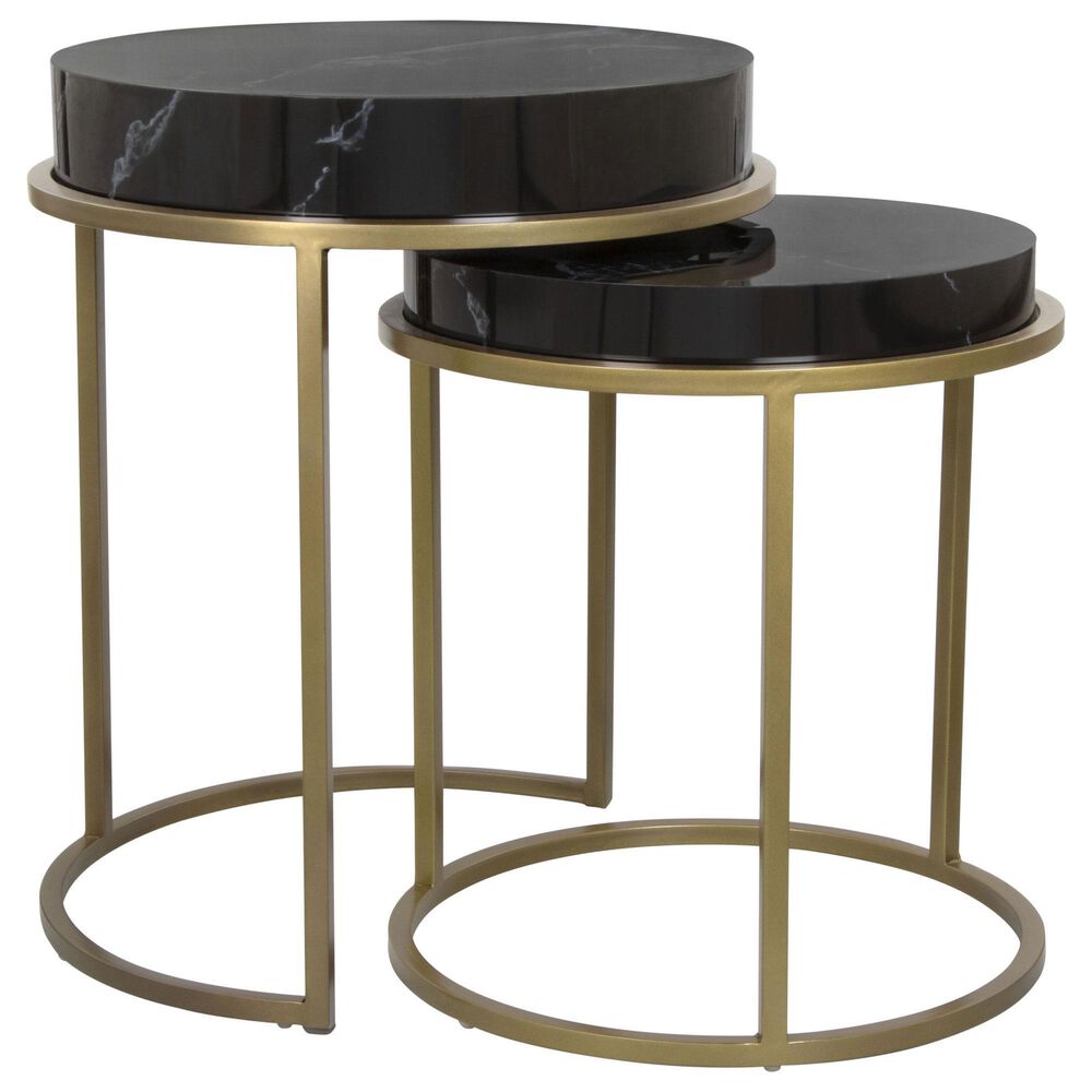 Zuo Modern Tank Nesting Tables in Antique Brass/Black, , large